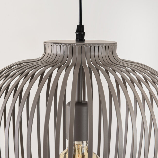 Suspension Taro en métal gris clair – Ø35 cm