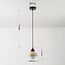 Suspension Vado - travertin (pierre naturelle), bois et verre laiteux