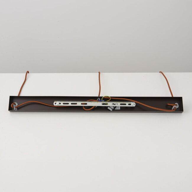 Suspension Tona 3 lumières en travertin (pierre naturelle) et bois