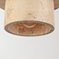 Suspension Japandi Travia en travertin (pierre naturelle) et bois clair