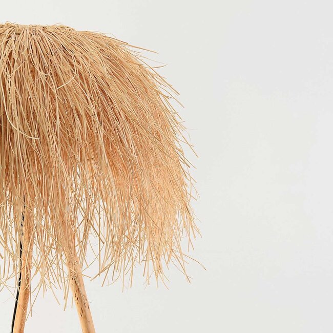 Lampadaire Boho Sunroot en rotin