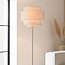 Lampadaire moderne Zhuo beige avec abat-jour en lin