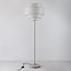 Lampadaire moderne Zhuo beige avec abat-jour en lin