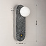 Applique Vero en ciment et verre blanc laiteux, aspect terrazzo gris foncé