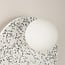 Applique ronde Velo en ciment et verre blanc laiteux, aspect terrazzo