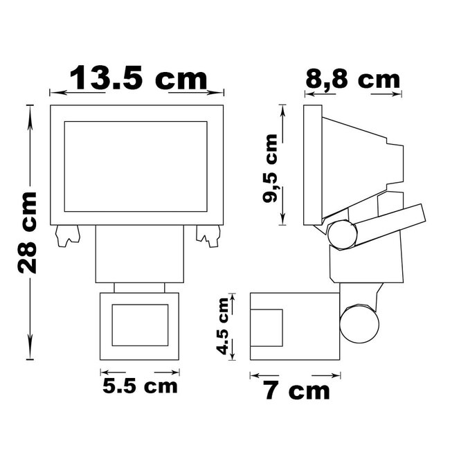 Applique solaire d'extérieur avec capteur - Jari