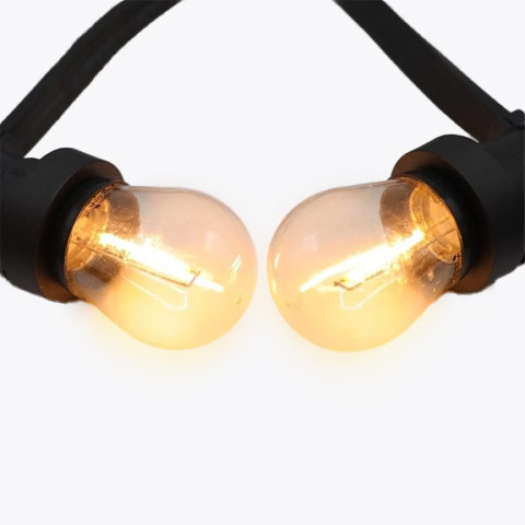 Guirlande guinguette: dimmable et cache en plastique