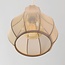 Suspension Japandi Senji avec trois abat-jours en lin - sable taupe