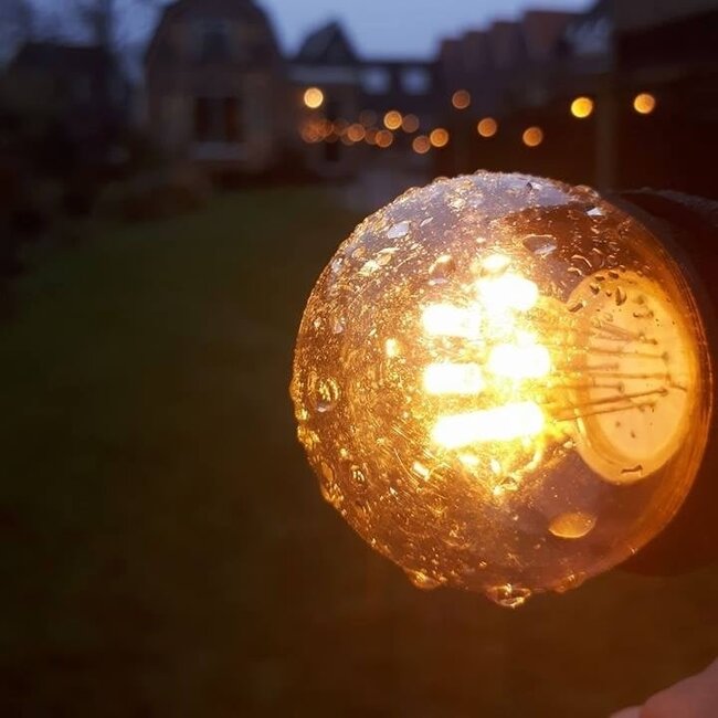 Kit guirlande guinguette avec ampoules de 0,7 watt avec LED sur de longs bâtons