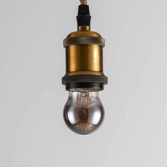 Ampoule LED E27, Ø45mm, 4,5W, 1800K, verre fumé, dimmable à 3 niveaux