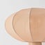 Lampe à poser Japandi Merox avec abat-jour en tissu et aspect travertin