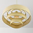 Suspension Zavon - abat-jour en tissu superposé, beige crème