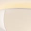 Plafonnier Korena avec forme fluide et abat-jour aspect soie - blanc