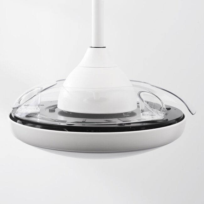 Ventilateur de plafond blanc avec LED et télécommande - Haizea