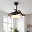 Ventilateur de plafond Vento avec LED et télécommande - noir et brun