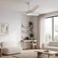 Ventilateur de plafond Angin avec LED intégrée et télécommande - blanc