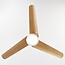 Ventilateur de plafond Ventus avec LED et télécommande - blanc et hêtre