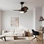 Ventilateur de plafond compact Vietor avec LED - noir et brun foncé