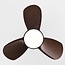 Ventilateur de plafond compact avec LED et télécommande Vietor - noir et marron foncé