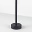 Lampe d'extérieur sur pied Joaz noire à demi-globe transparent, LED intégrée