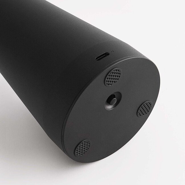 Lampe champignon rechargeable Soma noire avec variateur tactile et température de couleur réglable