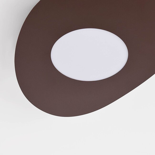 Applique murale moderne Aralya marron avec forme organique