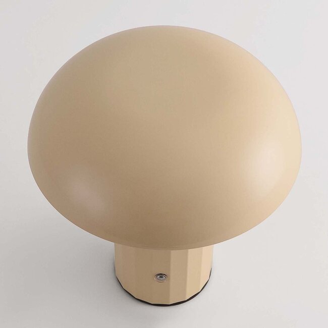 Lampe de table sans fil Noma en beige avec lumière dimmable et réglable