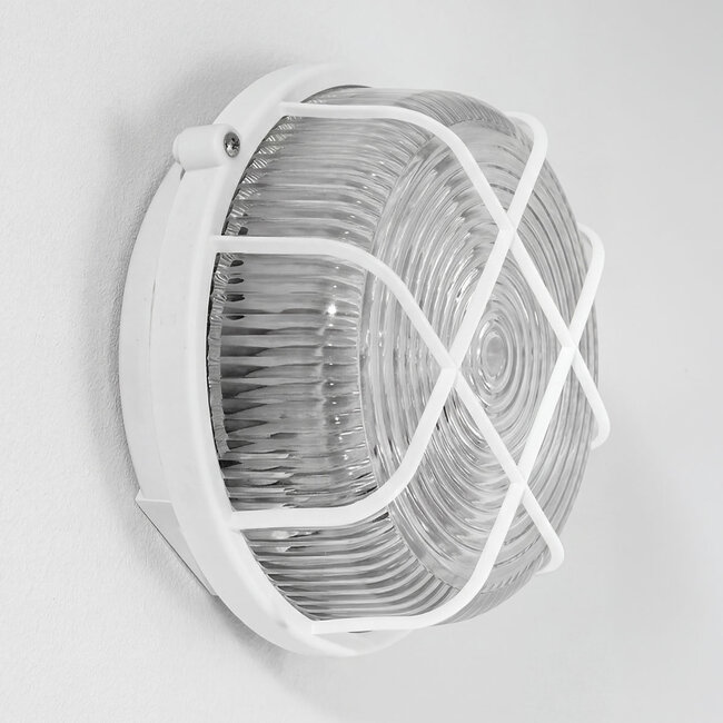 Garrot rond avec panier en plastique blanc