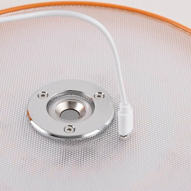 Lampe de table rechargeable Ariso orange avec variateur tactile et couleur de lumière réglable