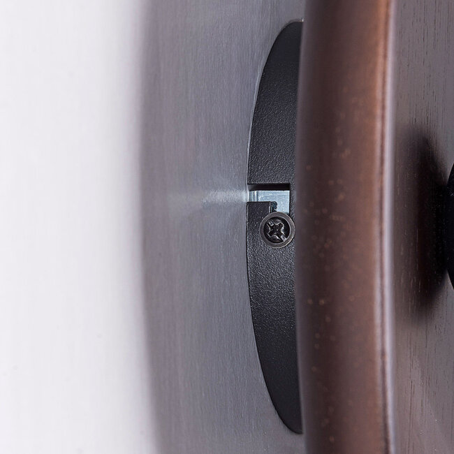 Applique murale Ruva en bois foncé et verre blanc laiteux