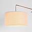 Lampadaire Narae avec bras réglable et abat-jour en lin - taupe