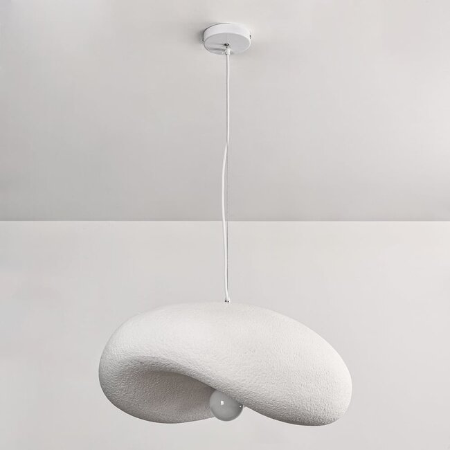 Suspension Wabi Sabi Kawa effet pierre blanche - 60 x 55 cm
