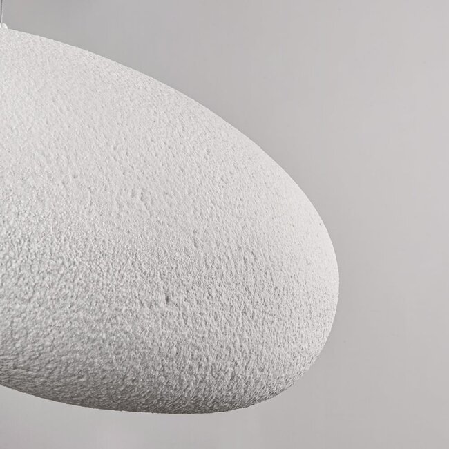 Lampe suspendue Wabi Sabi Kawa avec effet pierre blanche - 60 x 55 cm