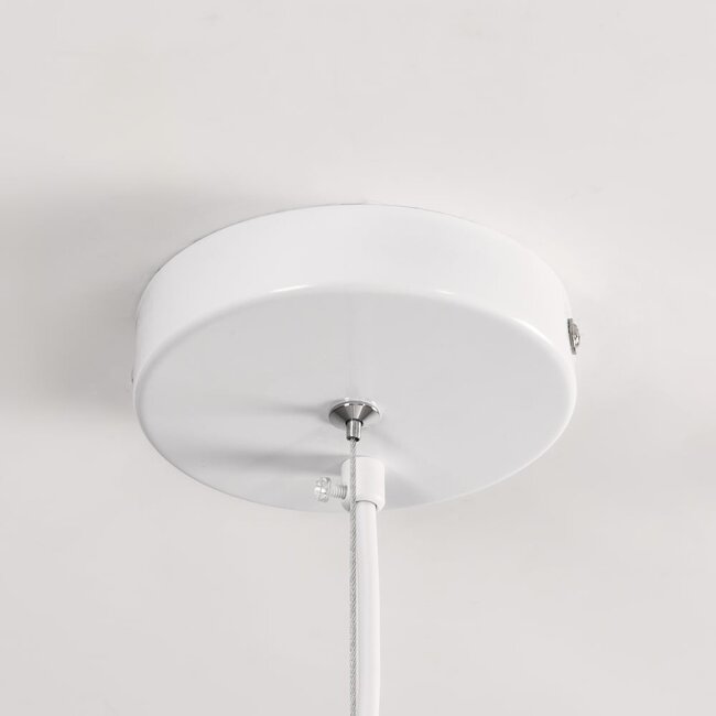 Lampe suspendue Wabi Sabi Kawa avec effet pierre blanche - 60 x 55 cm