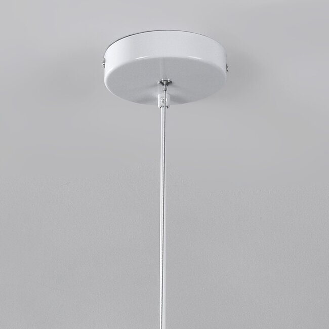 Lampe suspendue Wabi Sabi Cemento effet pierre blanche - 80 x 64 cm