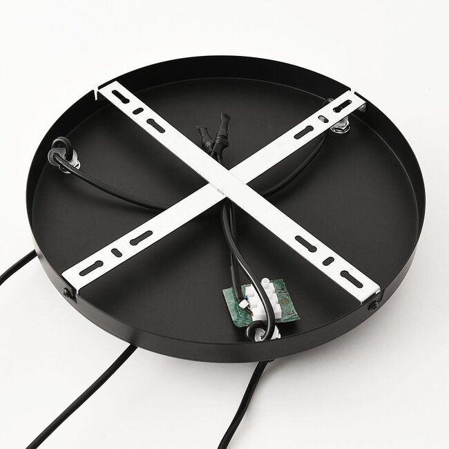 Suspension design à 3 lumières avec verre ambré - Orina