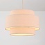 Suspension Corra - beige et abat-jour en lin superposé