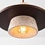 Suspension Caelio - travertin (pierre naturelle) et détail en bois