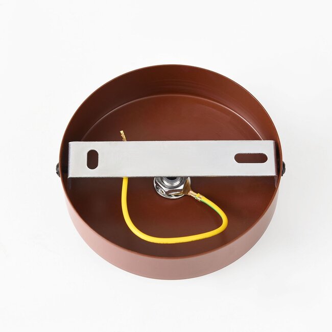 Suspension Caelio en travertin (pierre naturelle) avec détail en bois