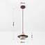 Suspension Caelio - travertin (pierre naturelle) et détail en bois