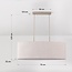 Suspension Lureva à 2 lumières - beige et abat-jour en lin