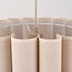 Suspension Celine - abat-jour en lin plissé, beige