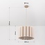 Suspension Celine - abat-jour en lin plissé, beige