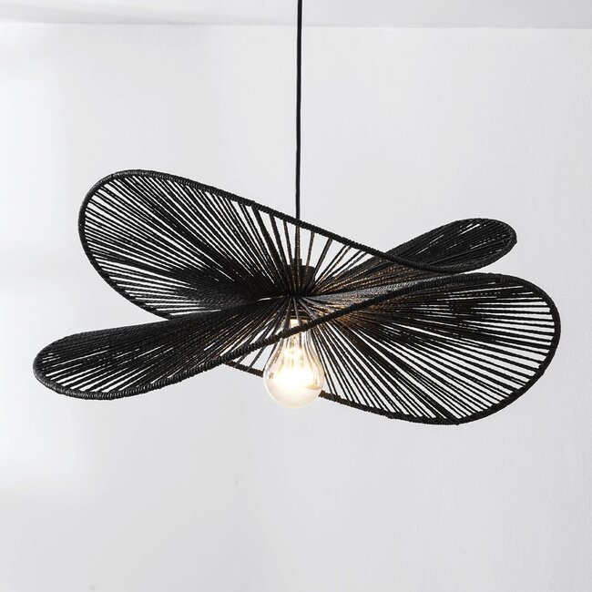 Lampe suspendue moderne boho-chic Janah - noir