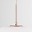 Suspension Isolde - beige et verre laiteux strié
