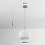 Suspension Isolde - beige et verre laiteux strié