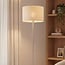 Lampadaire Avana beige avec abat-jour en lin