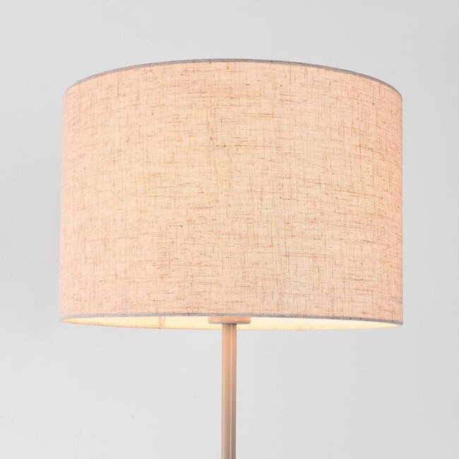 Lampadaire Avana beige avec abat-jour en lin