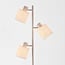 Lampadaire beige Avane à 3 lumières avec abat-jours en lin réglables