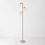Lampadaire beige Avane à 3 lumières avec abat-jours en lin réglables